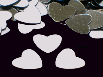 Heart Confetti, Silver Available by the Pound or Packet